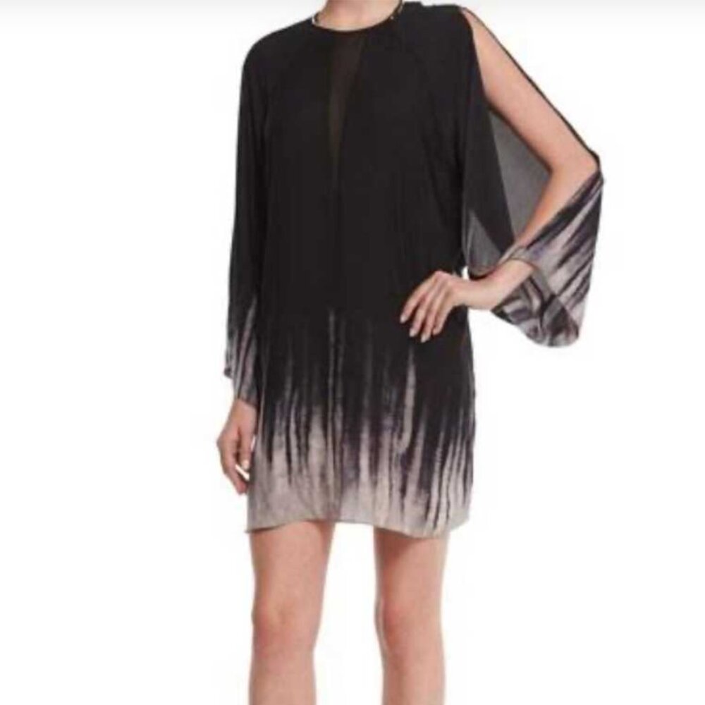 Flowy long sleeve mini Halston Heritage dress